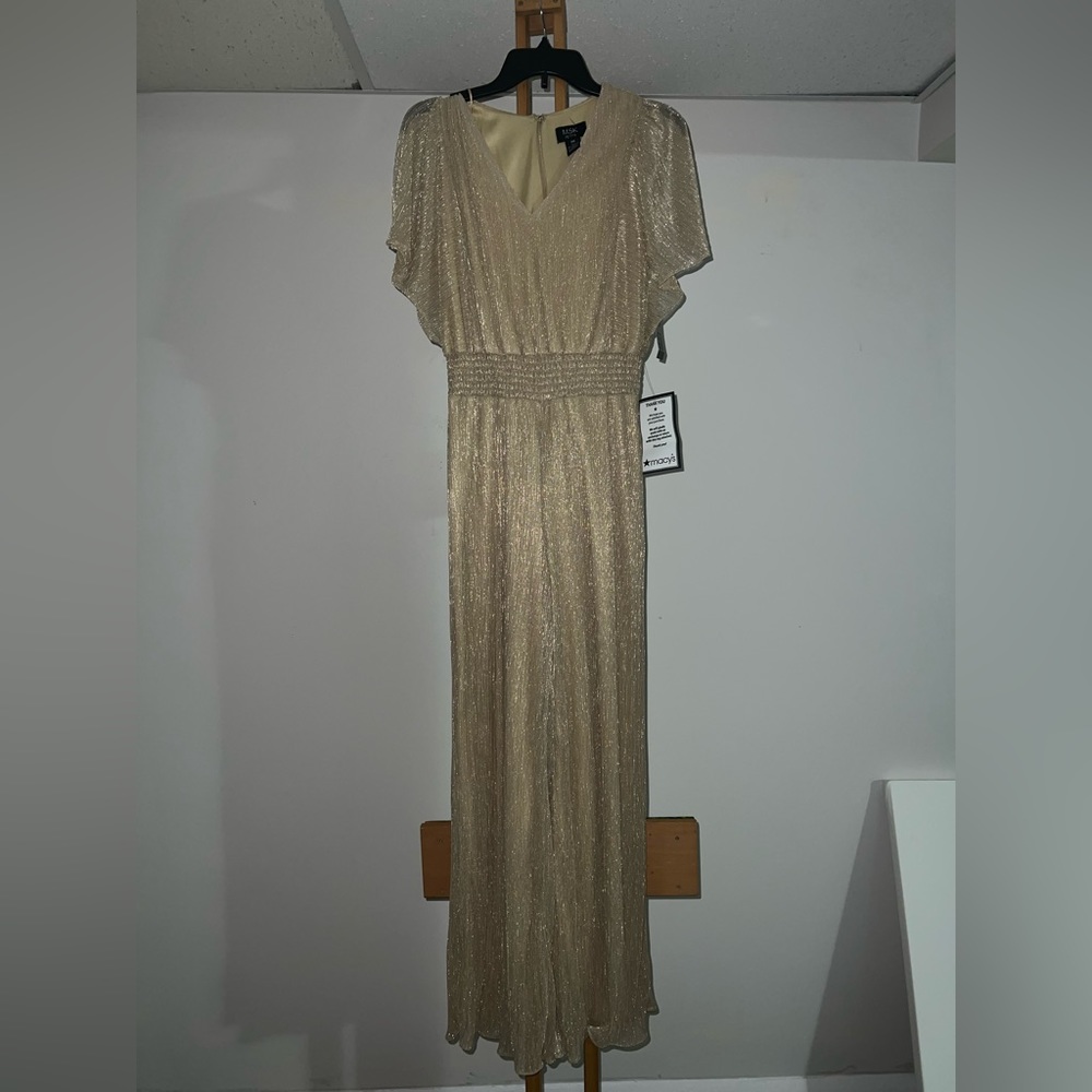MSK petite Champagne glittery jumpsuit